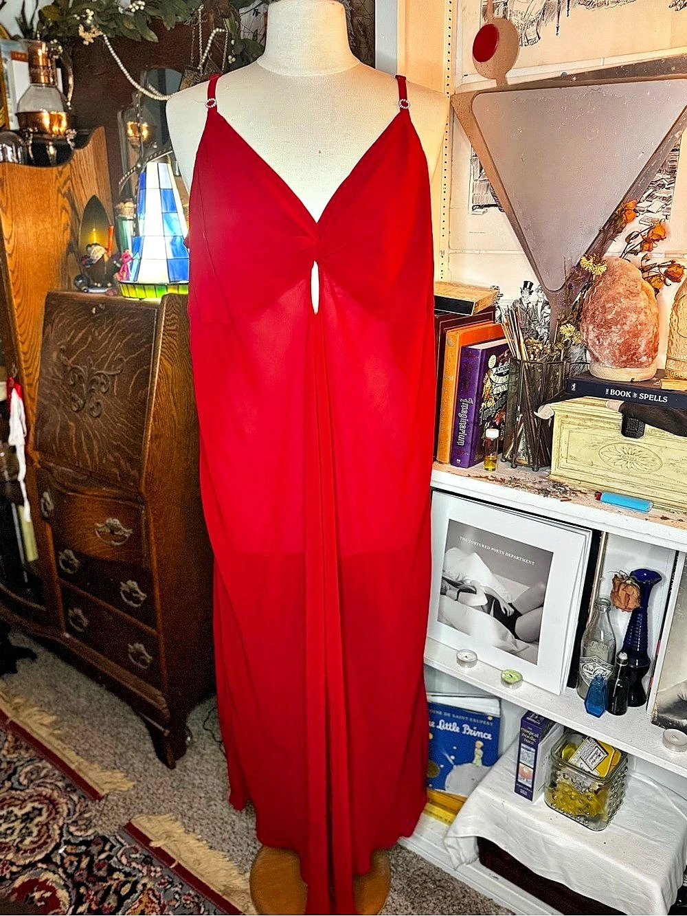 Red Maxi Dress Like New - Picture 3 of 3